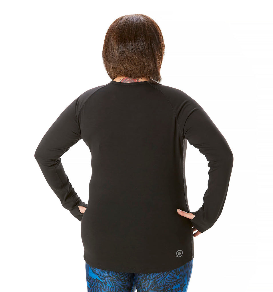 Plus Size Long Sleeve Workout Shirt | Rsport Plus Size Activewear