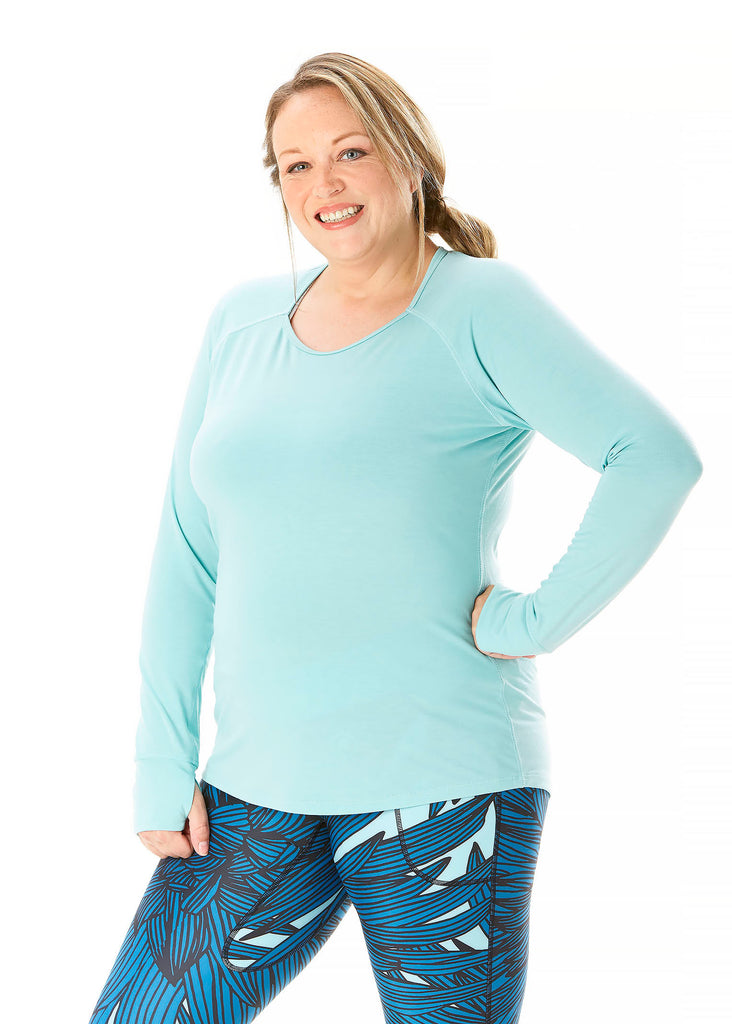 Plus Size Long Sleeve Workout Shirt