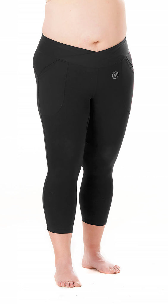 black dress capris plus size Fresh Produce Clothes | Jersey Capris | Plus Size | 2X | Swimming Pool | Women's | Made in the USA